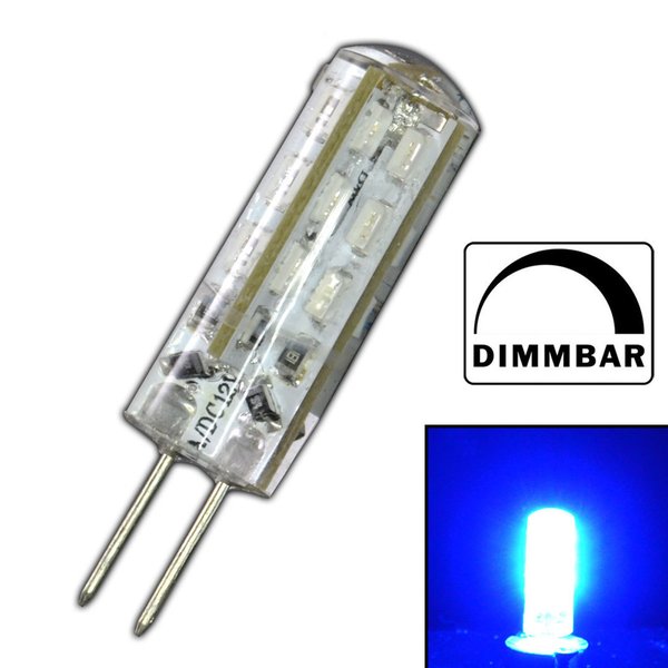 G4 LED Leuchtmittel 1,5 Watt - BLAU / Blaulicht mit 24 SMD - dimmbar