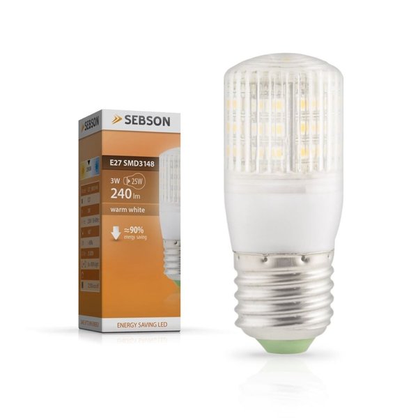 E27 Sebson LED Lampe E27 SMD48 3 Watt 240 Lumen 280°