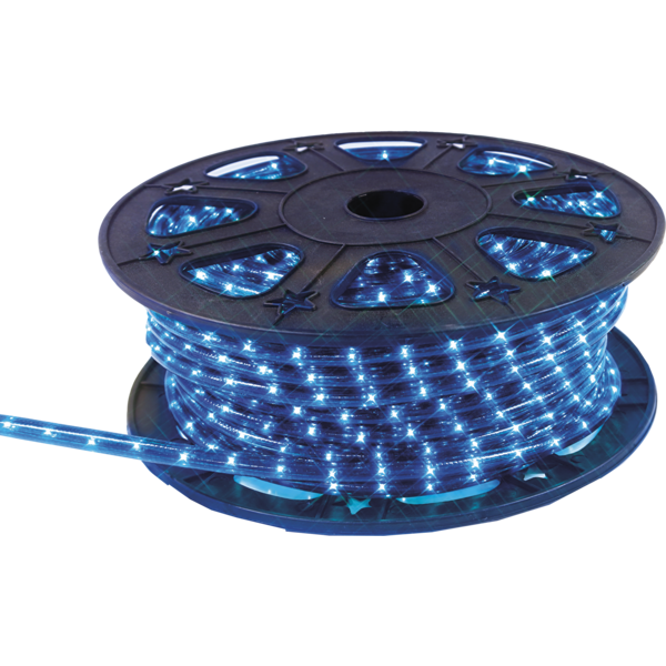LED Lichtschlauch 45 Meter 12mm blau mit Anschlusskabel + CH Stecker