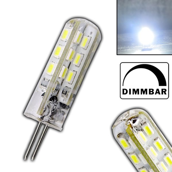 G4 LED Leuchtmittel 1,5W mit 24 SMDs 12V DC - Tageslichtweiss DIMMBAR