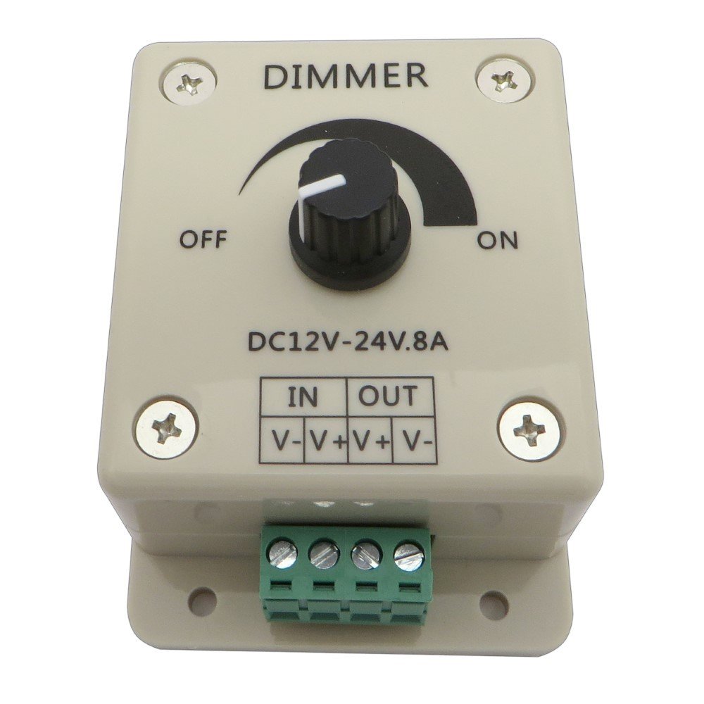 2x LED Dimmer PWM Stufenlos 12V DC 8A Modelle Regler Helligkeitsregler Satz DE 