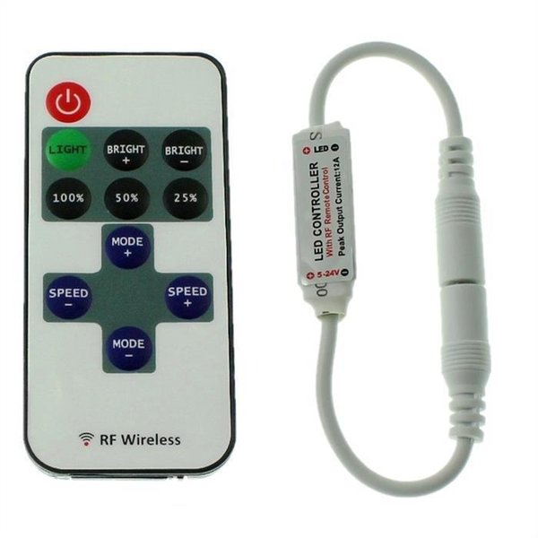 Mini LED RF Controller + 10Key Fernbedienung 144W 12...24V 6A Plug + Play