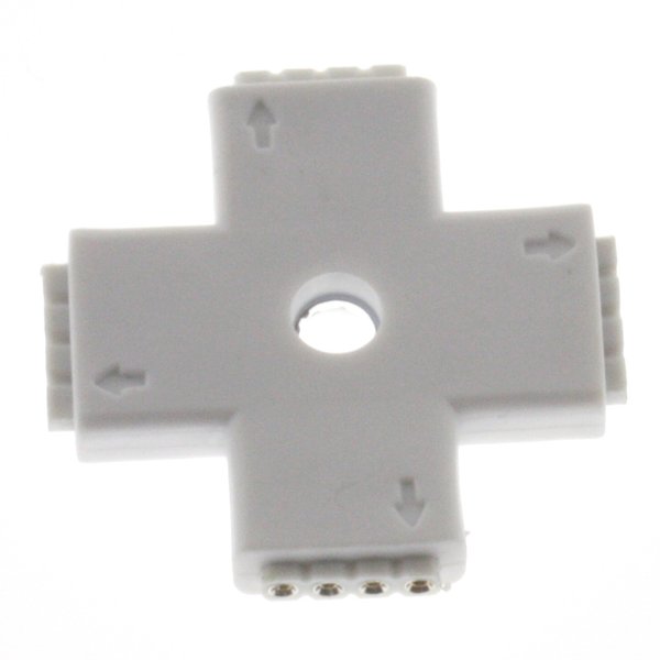 RGB  Kreuz Steckervbinder für RGB Bänder 10mm