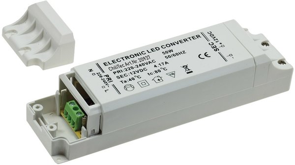 LED-Trafo "CT-50-V2", 1-50W 230V~ auf 12V DC nicht dimmbar