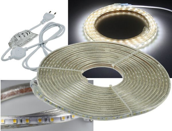 LED-Stripe "Ultra-Bright" 230V, 10m 630 Lumen/Meter, weiss