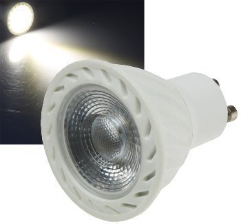 LED Strahler GU10 "H60 COB Dimmbar" 4000k, 520lm, 230V/7W, neutralweiss