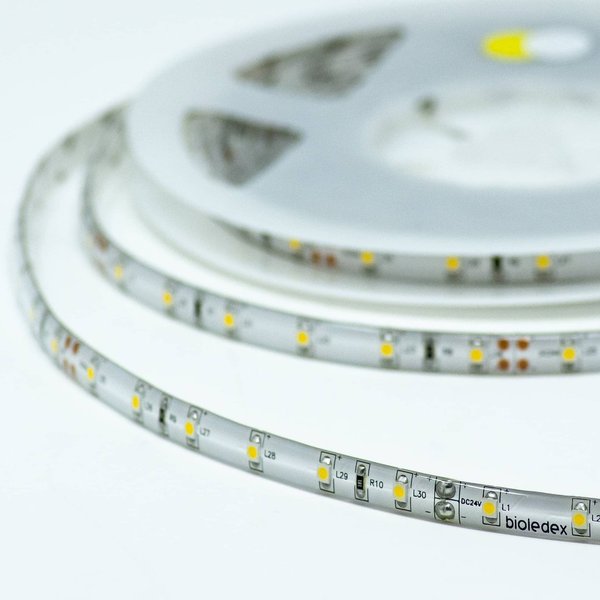 Bioledex LED Streifen 24V 5W/m 60LED/m 6500K IP65 5m Rolle tageslichtweiss 2100 Lumen