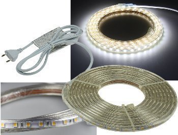 LED-Stripe "Ultra-Bright" 230V, 5,0m 630 Lumen/Meter, weiss dimmbar